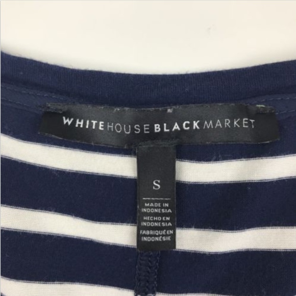 White House Black Market Blue Striped Tank Top - Picture 3 of 7